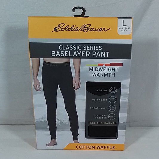 Men's Eddie Bauer Classic Series Baselayer Pant- Black - Various Sizes - NIB