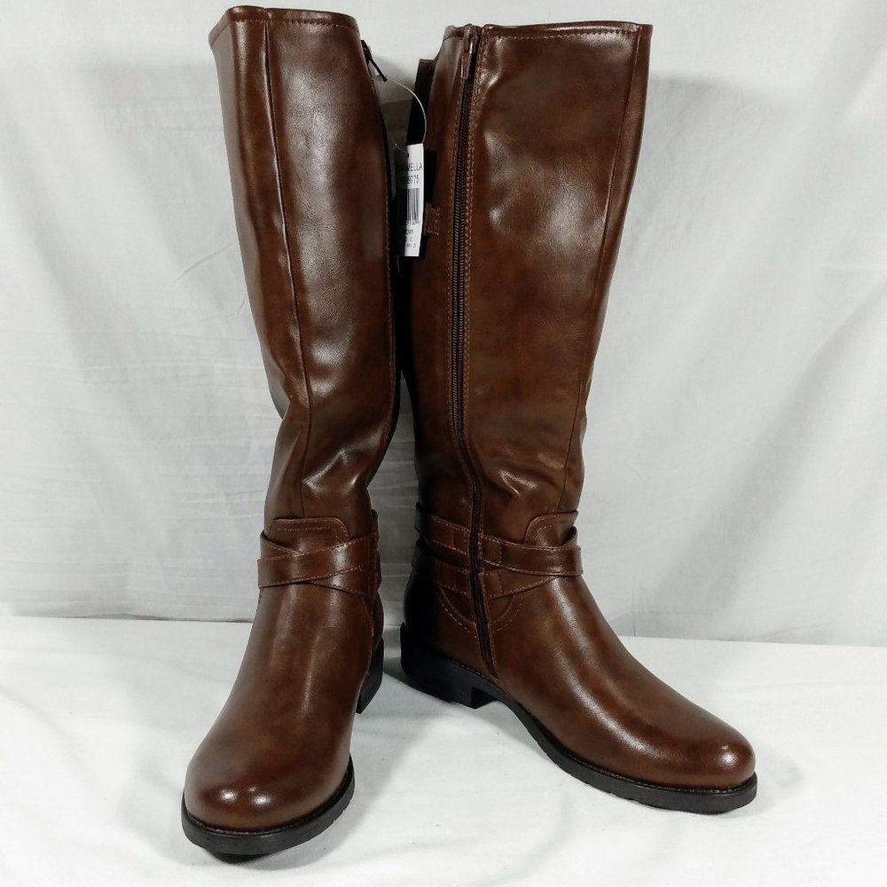 Baretraps Ladies Carmella Tall Riding Boot-Brown-Size 10-New in Box