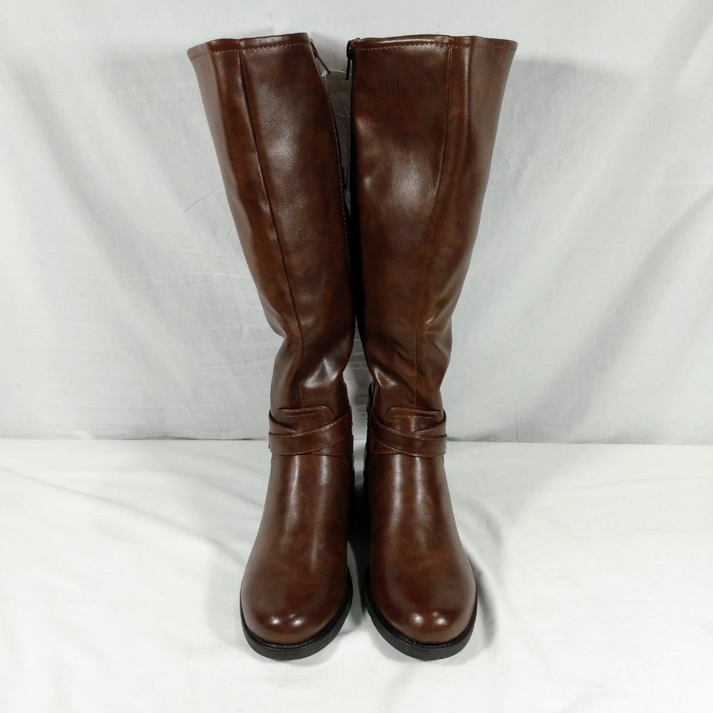 Baretraps Ladies Carmella Tall Riding Boot-Brown-Size 10-New in Box