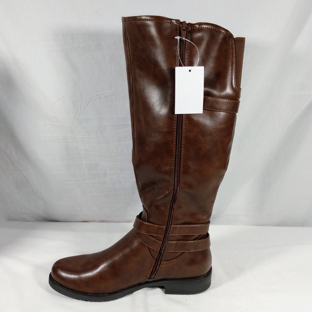 Baretraps Ladies Carmella Tall Riding Boot-Brown-Size 10-New in Box