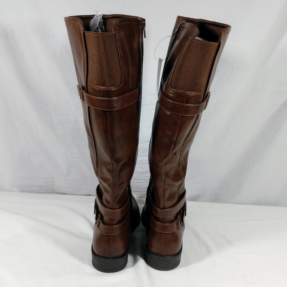 Baretraps Ladies Carmella Tall Riding Boot-Brown-Size 10-New in Box