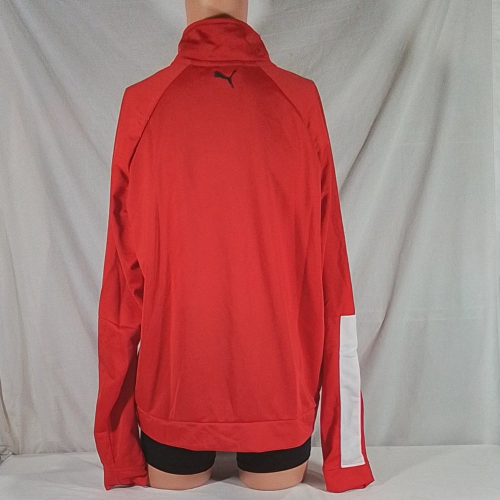 Men's Puma Big & Tall Contrast Tricot Jacket 2.0-Red & White- VAR SZ-NWT