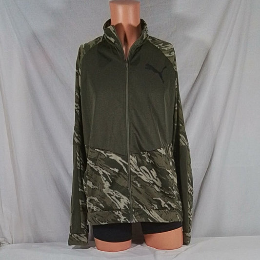 Men's Puma Big & Tall Contrast Jacket 2.0-Grapeleaf Camo-Size XLT-New With Tags