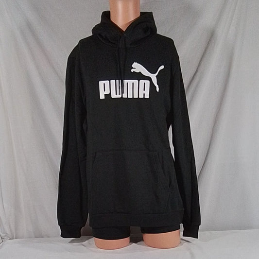 Men's Puma Big & Tall Big Logo Essential Hoodie-Cotton Black-VAR SZS-New w/Tags
