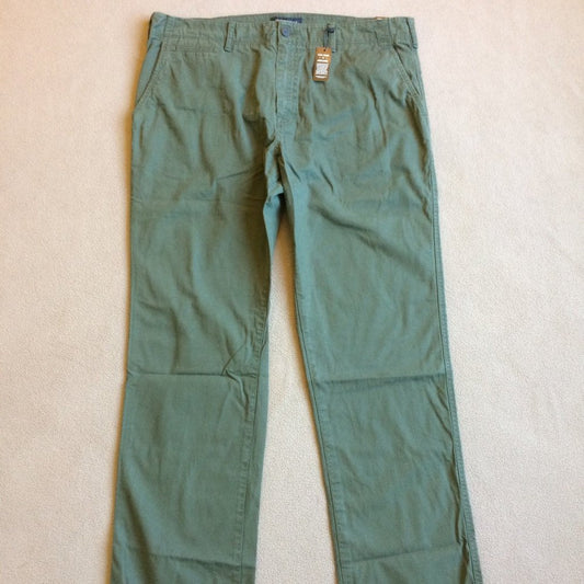 AE Mens Straight Chino Khakis - Military Green - 40x30 - NWT