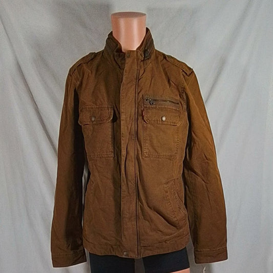 Men's Levi's Washed Cotton Military Jacket - Worker Brown - Various Sizes - NWT