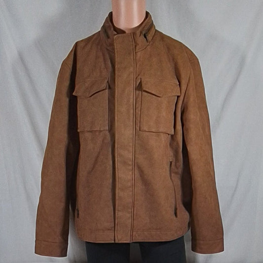 Men's Dockers Two Pocket Military Jacket - Saddle - XL - NWOT *SEE NOTES*