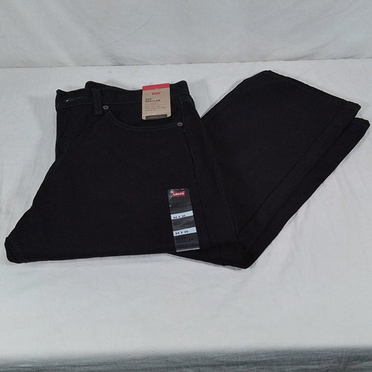 Men's Levi's 505 Regular Fit Straight Leg Jeans - Black - 34 x 30 - NWT