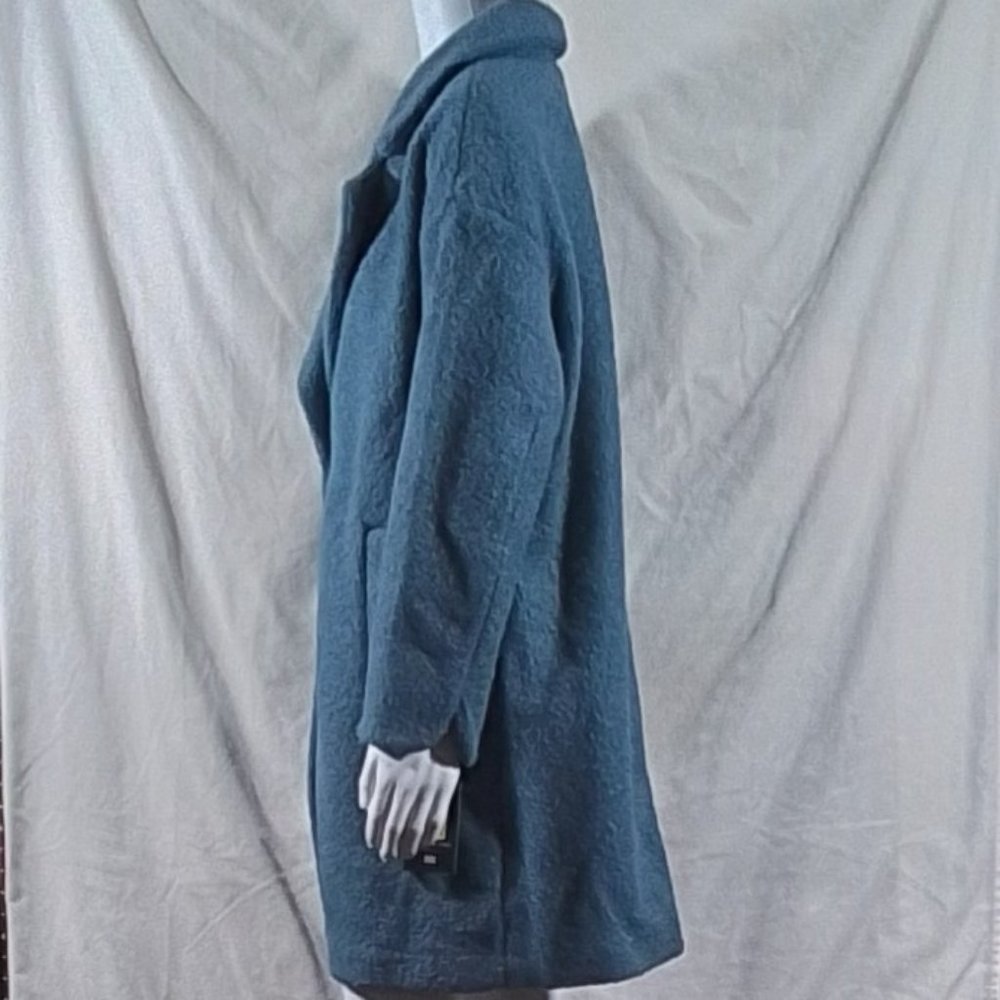 Women's London Fog Faux-Wool Peacoat - Shadow Blue - 1X - NWT