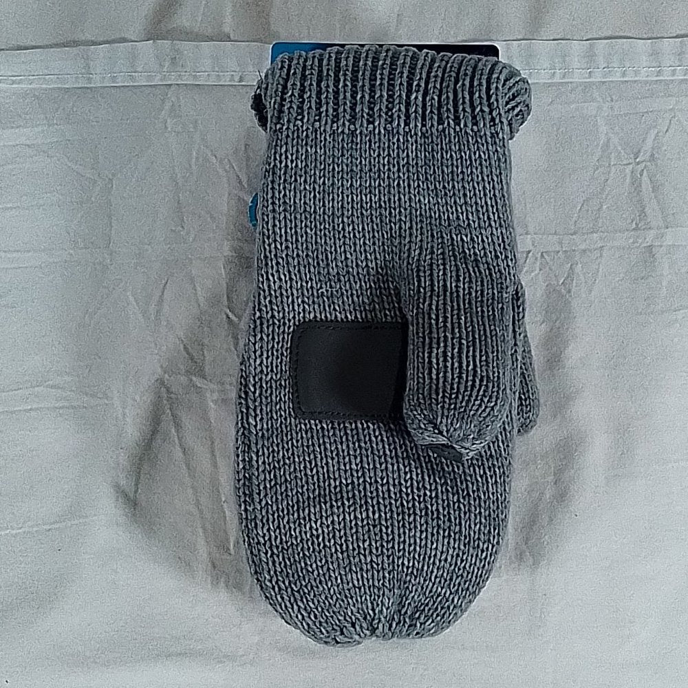 Women's Isotoner Lined Reverse Cable Knit Mittens - 1SZ - Heather Grey - NWT