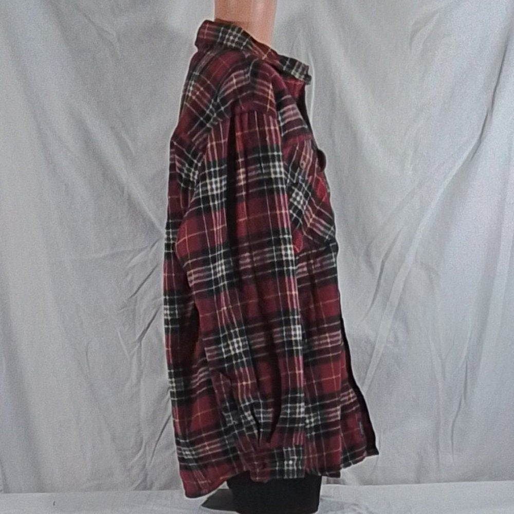 Men's Smiths Workwear Sherpa Lined Flannel Shirt Jacket - Red Plaid - L -NWOT