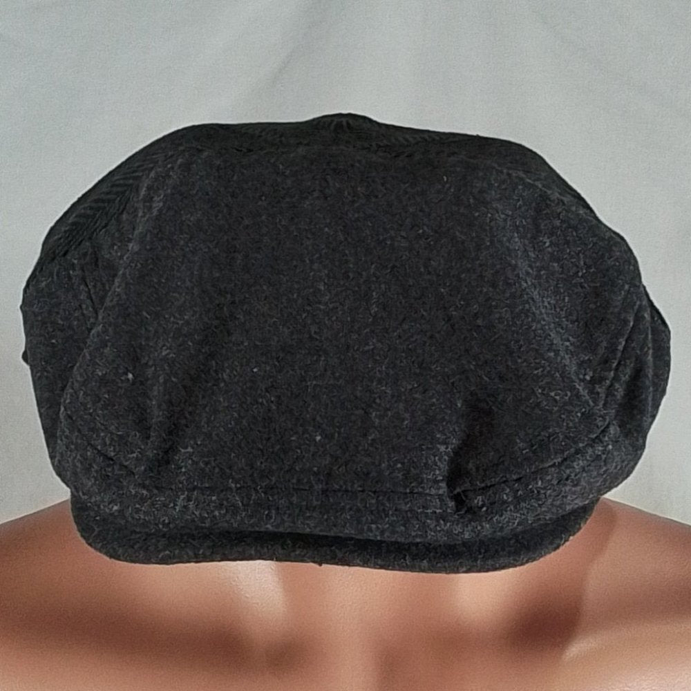 Men's Dockers Wool Blend Flat Top Ivy Cap With Ear Flaps - Charcoal - Var Sz-NWT