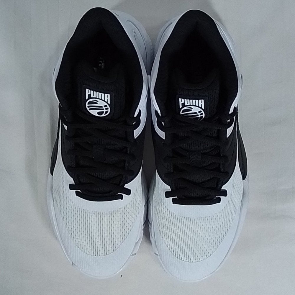 Men's Puma Triple Mid White Basketball Shoes- Various Sizes - Black & White NIB