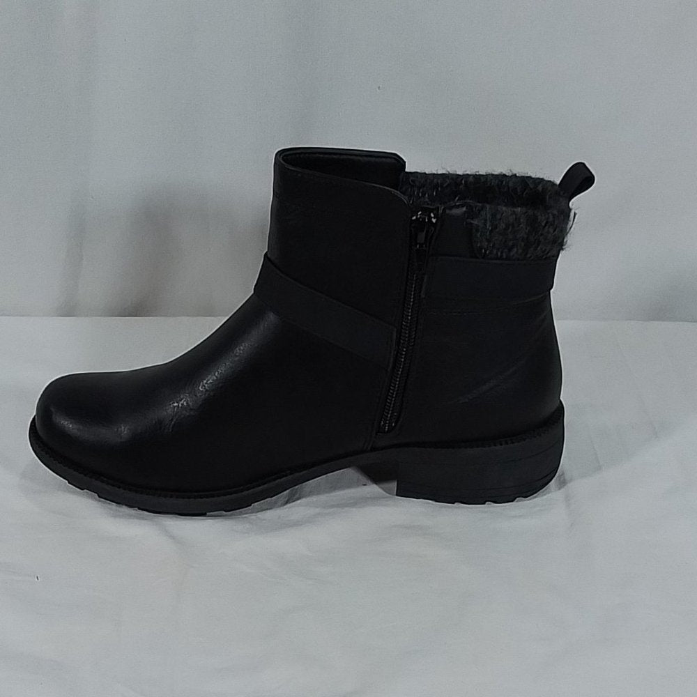 Women's Easy Works By Easy Street Kourt Work Ankle Boot - Black -11WW- See Notes