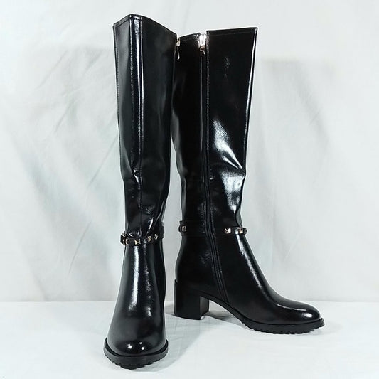 TORGEIS Women's Athena Tall Boot Casual Zipper Size 8.5 Color Black