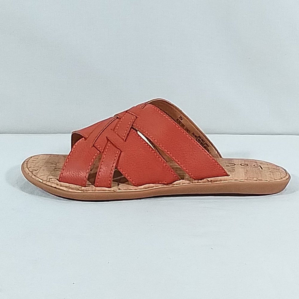 B.O.C. Women's Mona Faux Leather Strappy Slide Sandals - Size 8M - Red || NIB