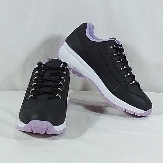 Lugz Women' Express Fashion Sneaker - Black/White/Lilac - Size 8 M || New In Box