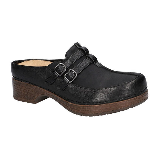 Easy Works Women's Shirley Clogs by Easy Street - 8 Medium - Black - NIB