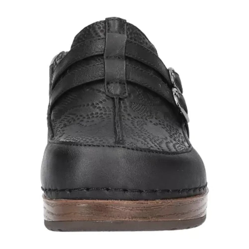 Easy Works Women's Shirley Clogs by Easy Street - 8 Medium - Black - NIB