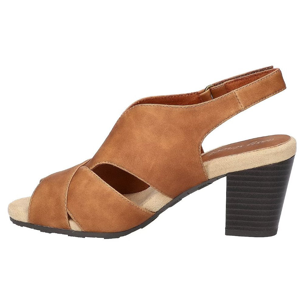 Easy Street Women's Annette Heeled Sandals - 7 Medium - Tan - NIB