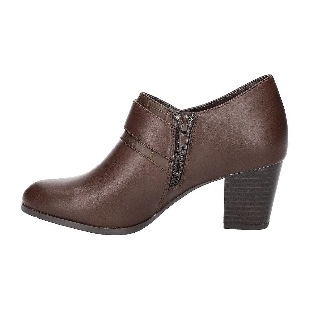 Easy Street Wide Width Women's Della Booties - 11 W - Brown - NIB