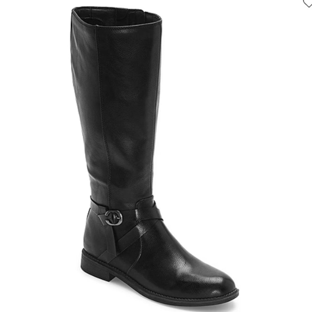 Frye & Co Gaylin Stacked Heel Riding Boots, Various Sizes, Black, New in Box