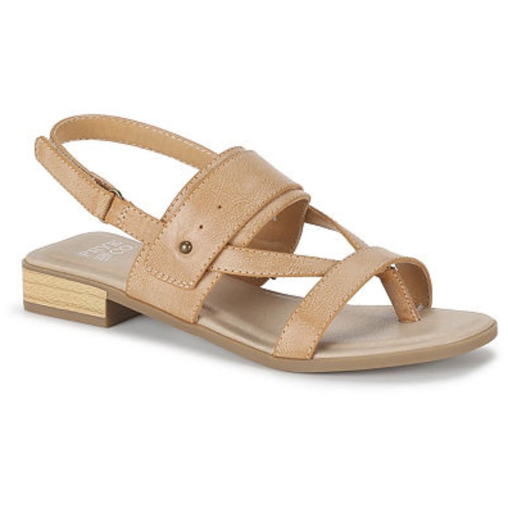 Frye and Co. Women's Cassia Flat Sandals, 6.5, Light Tan New in Box