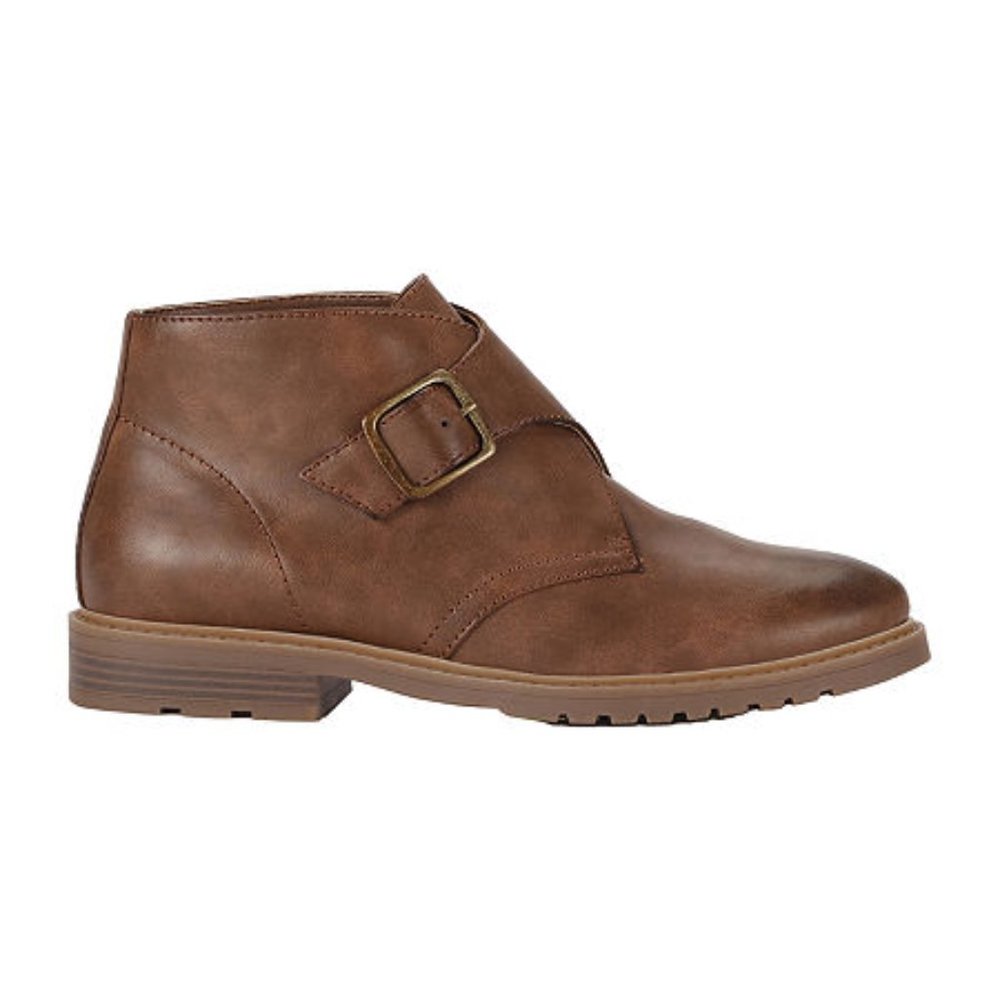 Frye and Co. Men's Oliver Stacked Heel Booties, 13 Medium, Brown - New in Box