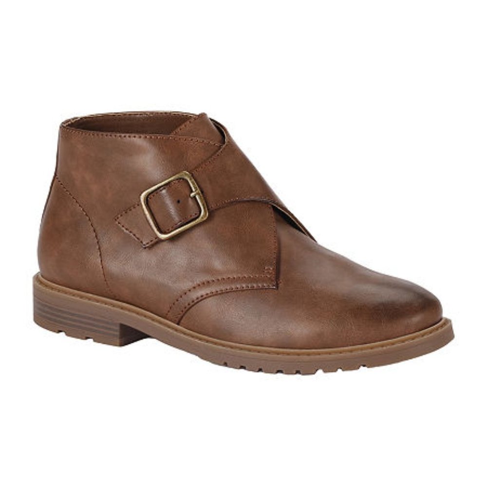 Frye and Co. Men's Oliver Stacked Heel Booties, 13 Medium, Brown - New in Box