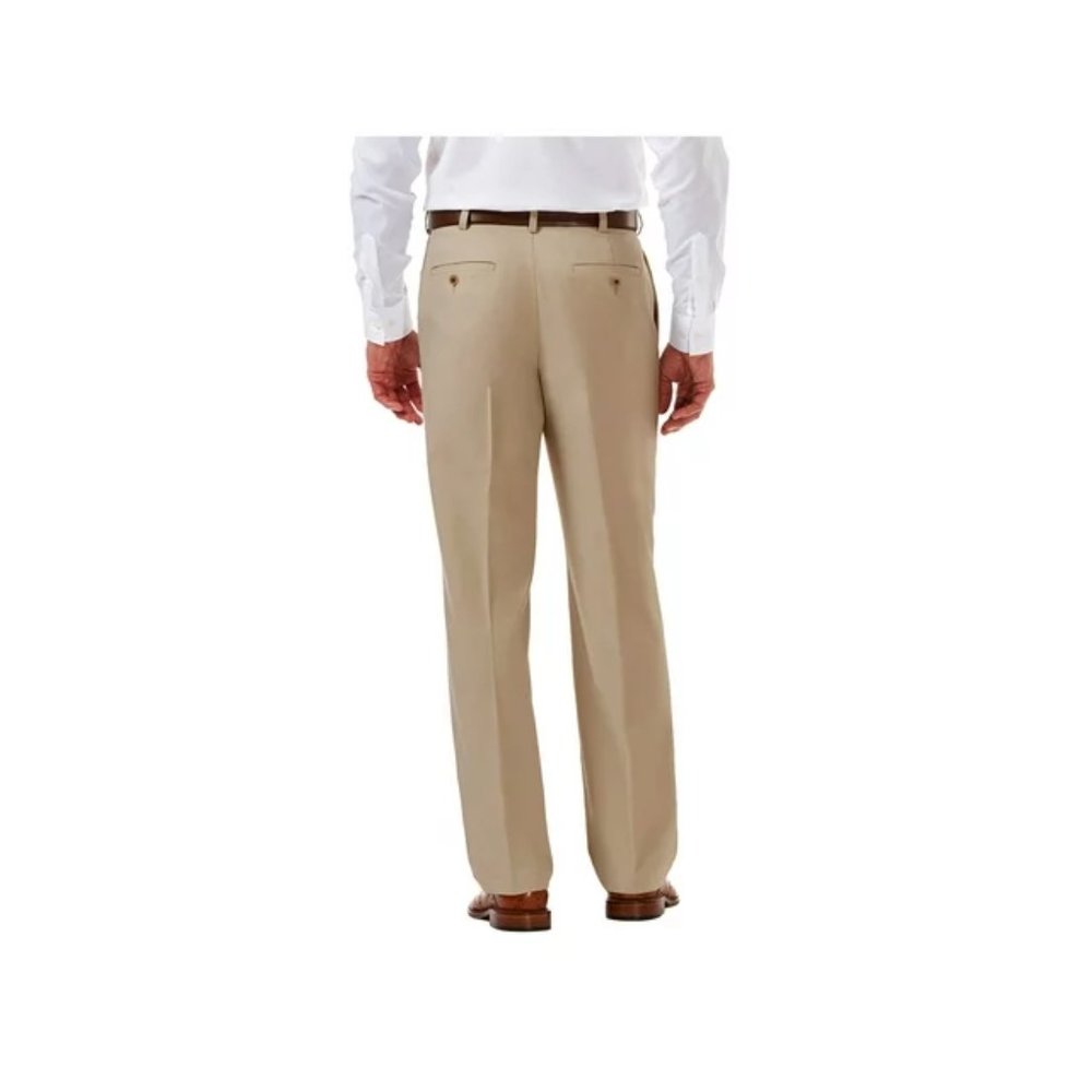 Haggar Men's Cool 18 Pro Classic Fit Dress Pants - 38 x 29 - Khaki - NWT
