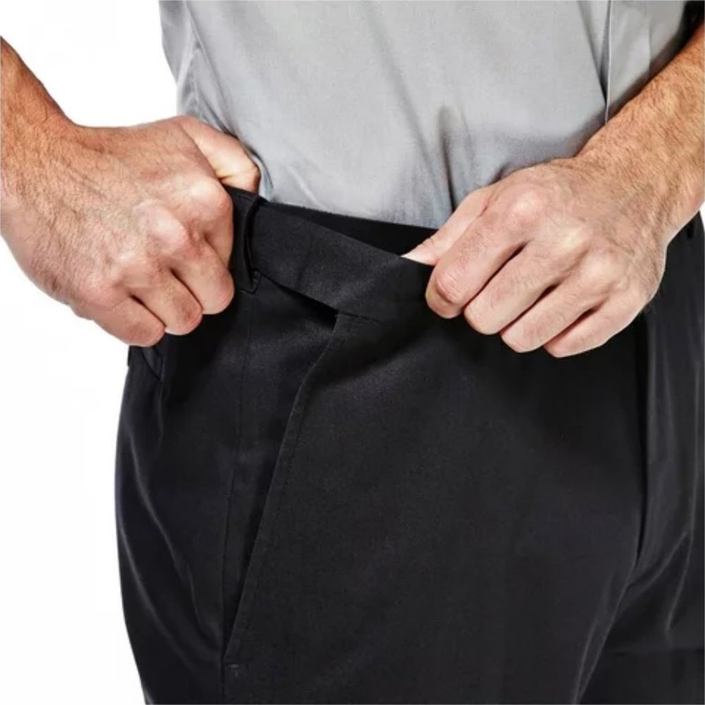 Haggar Men's Premium Khaki Flat Front Classic Fit Pants - 38x29 - Black - NWOT