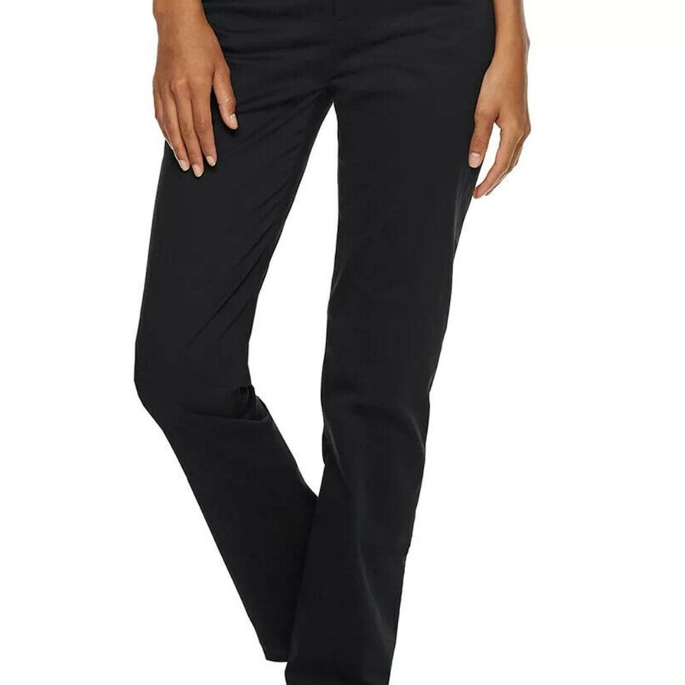 Lee Women's Relaxed Fit Straight Leg Twill Pants - Black - 20 - New without Tags