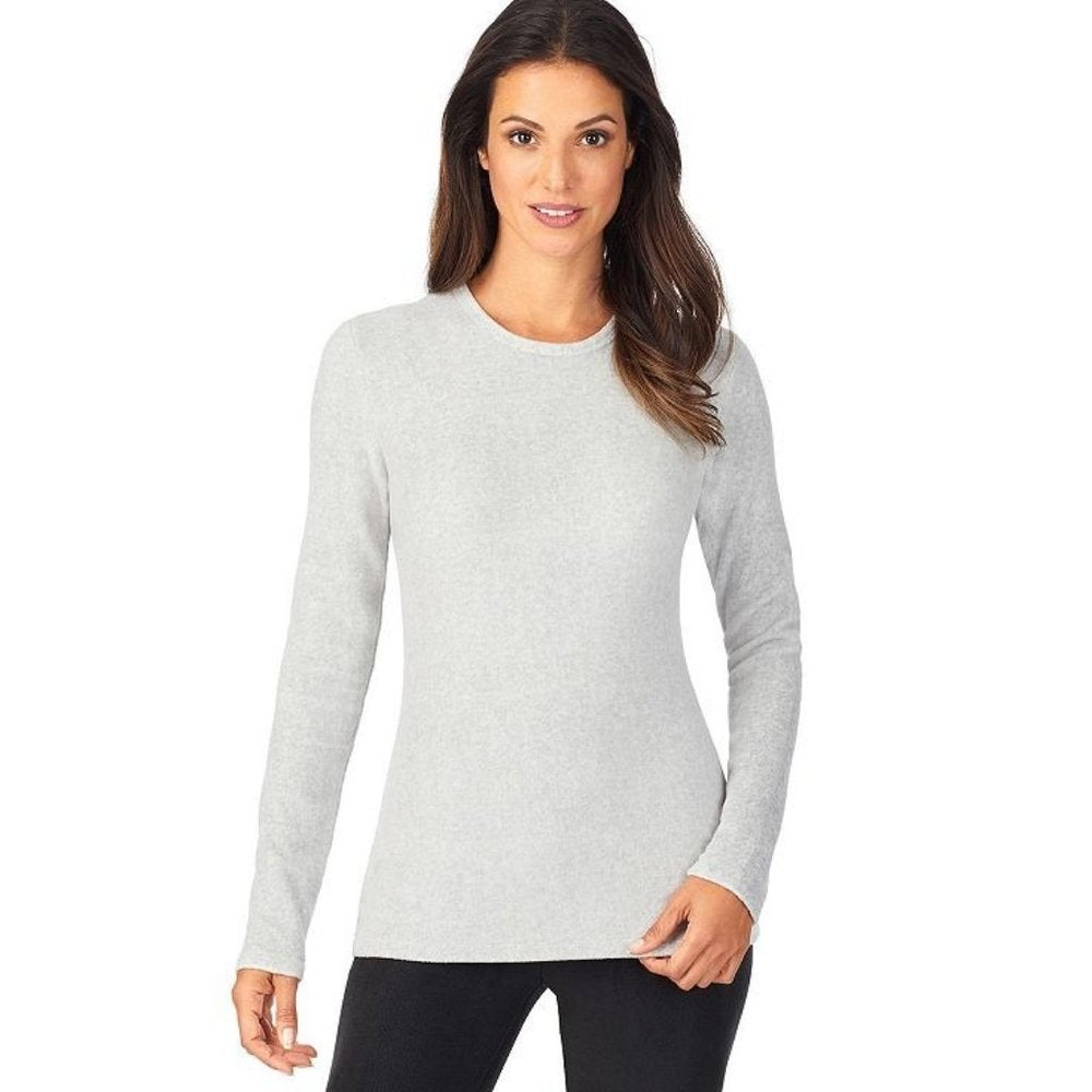 Cuddl Duds Women's Fleecewear with Stretch Long Sleeve Top - Xlarge - Grey - NWT