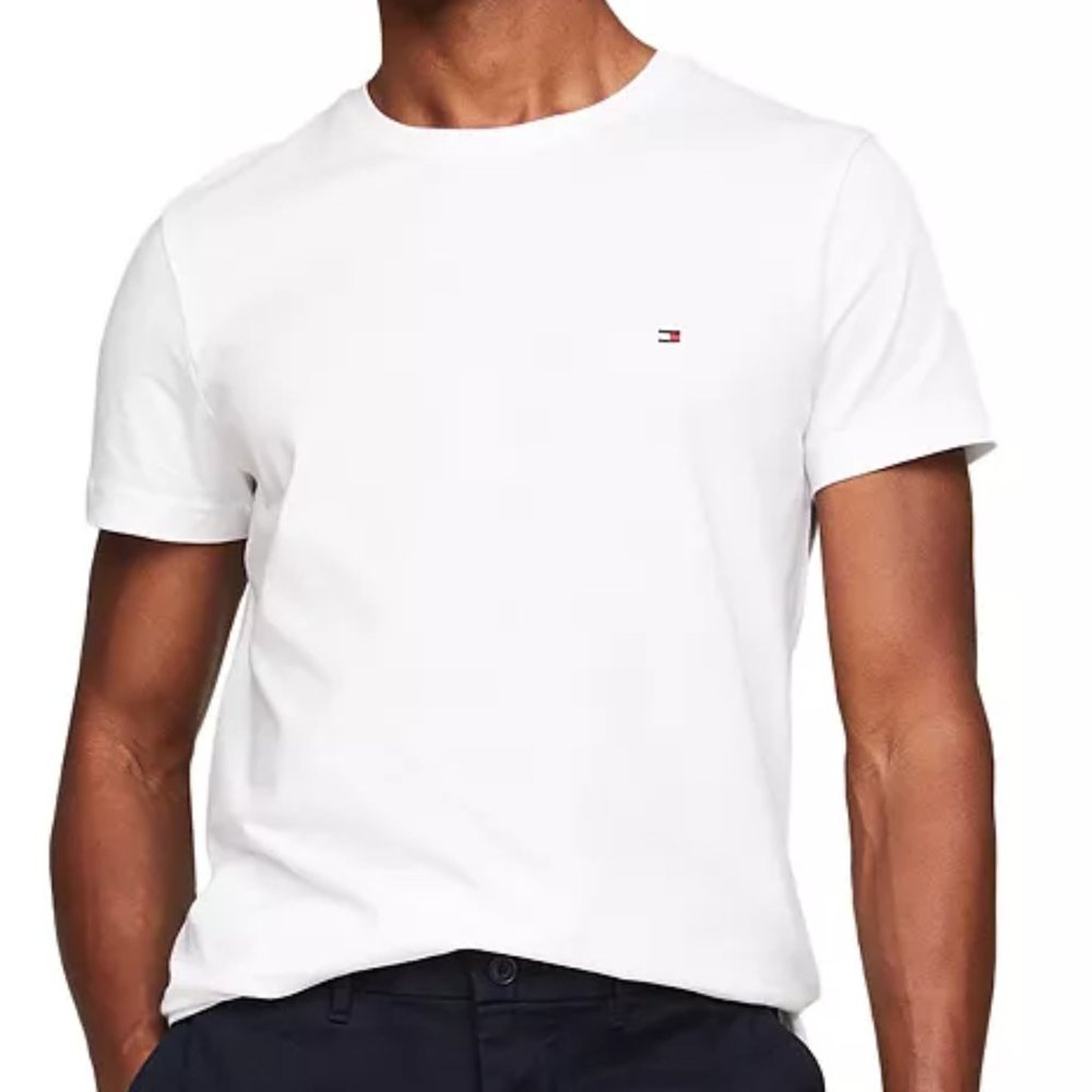 Tommy Hilfiger Men's Stretch Cotton Slim-Fit Shirt - White - Small/Petite - NWT