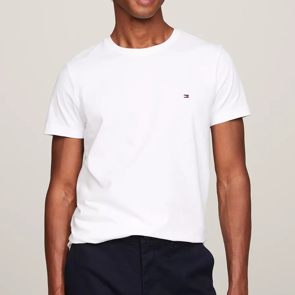 Tommy Hilfiger Men's Stretch Cotton Slim-Fit Shirt - White - Small/Petite - NWT