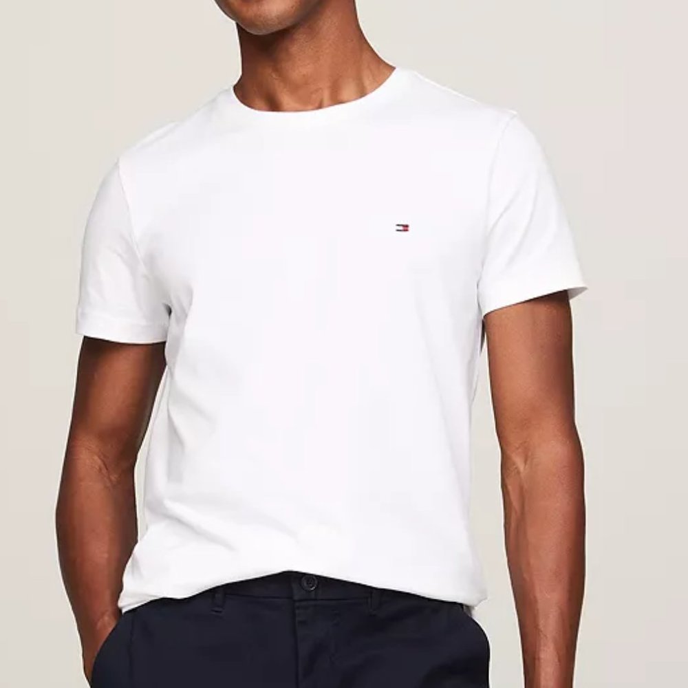 Tommy Hilfiger Men's Stretch Cotton Slim-Fit Shirt - White - Small/Petite - NWT