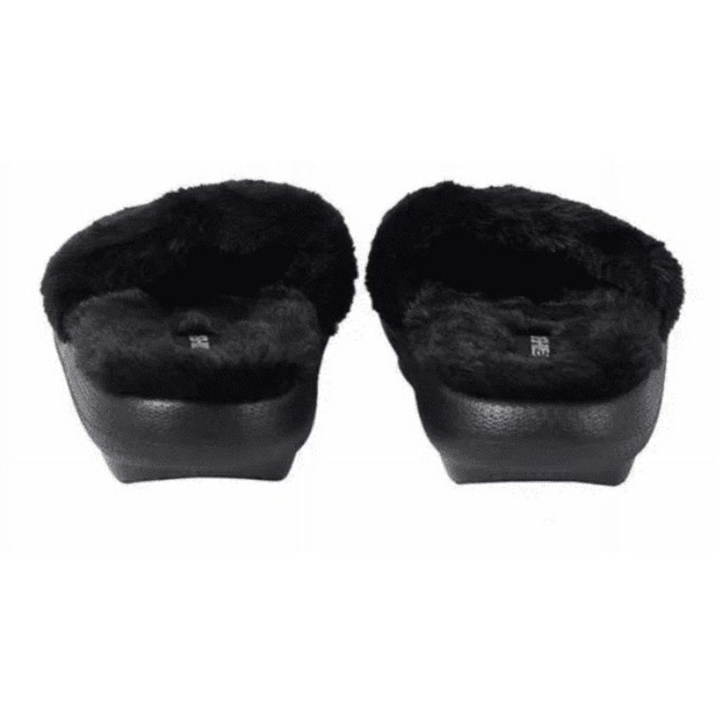 Women's 32 Degrees Plush Cushion Slides - Black - XL - NIB