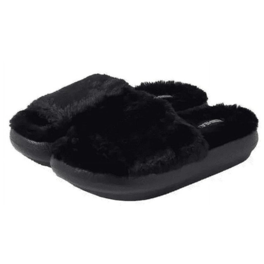 Women's 32 Degrees Plush Cushion Slides - Black - XL - NIB