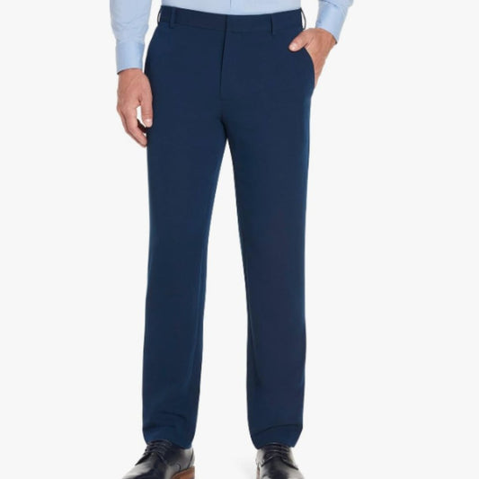 Van Heusen Men's Ultra Flex Classic Fit Flat Front Pant - 36x30 - Ice Blue