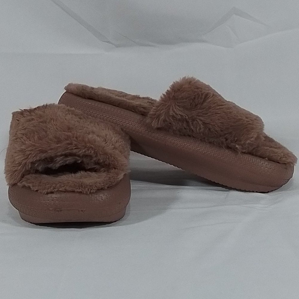 Women's 32 Degrees Plush Cushion Slides - Brown - Various Sizes - NIB