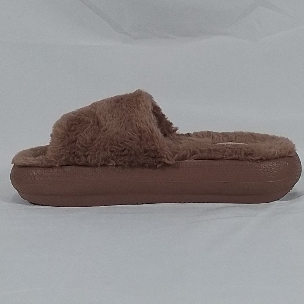 Women's 32 Degrees Plush Cushion Slides - Brown - Various Sizes - NIB