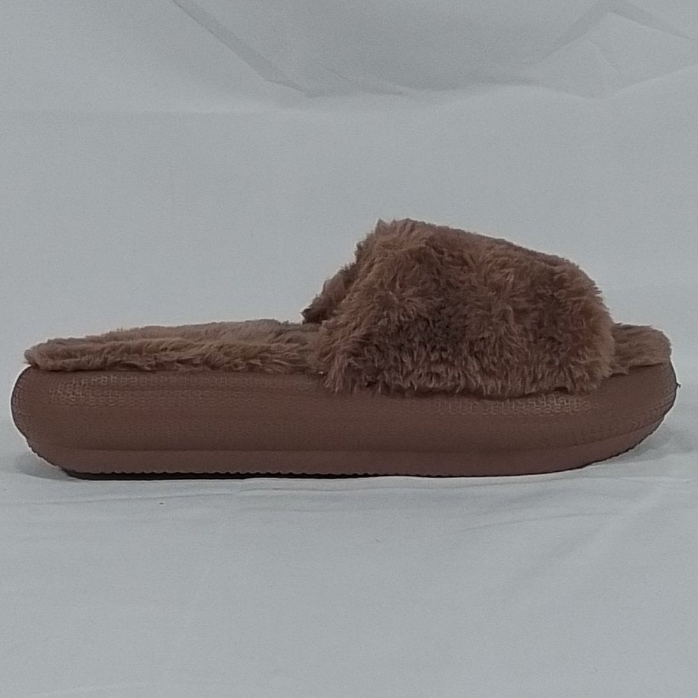 Women's 32 Degrees Plush Cushion Slides - Brown - Various Sizes - NIB