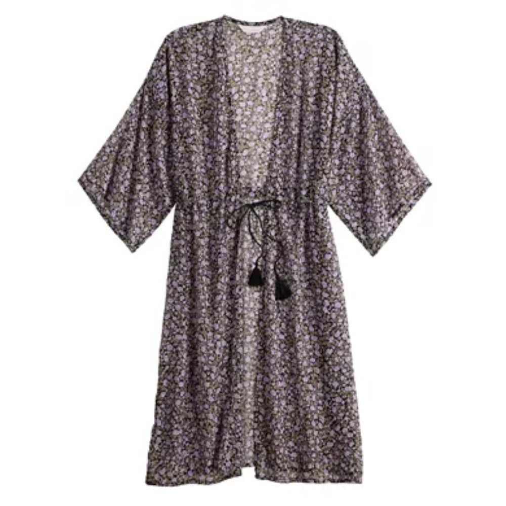 Women's LC Lauren Conrad Baby Bloom Kimono - One Size - Med. Blue - NWT