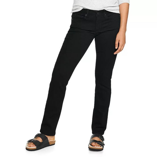 Women's Sonoma Good For Life Supersoft Midrise Straight Leg Jeans - Park - 4-NWT