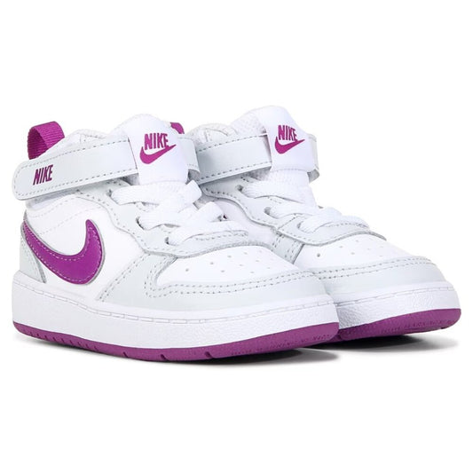 Toddler Nike Court Borough 2 High Top - Platinum & Purple - 7C - NIB