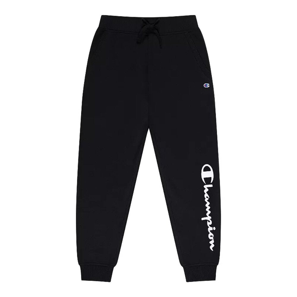 Girl's Champion Script Logo Fleece Joggers - Black - Medium - NWT