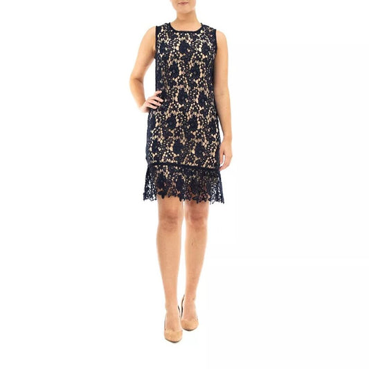 Women's Nina Leonard Flounce Lace Dress - Navy - X-Large - NWT