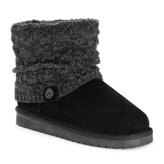 Women's Essentials by Muk Luks Laurel Winter Boots - Black Heather - Var Szs-NWT