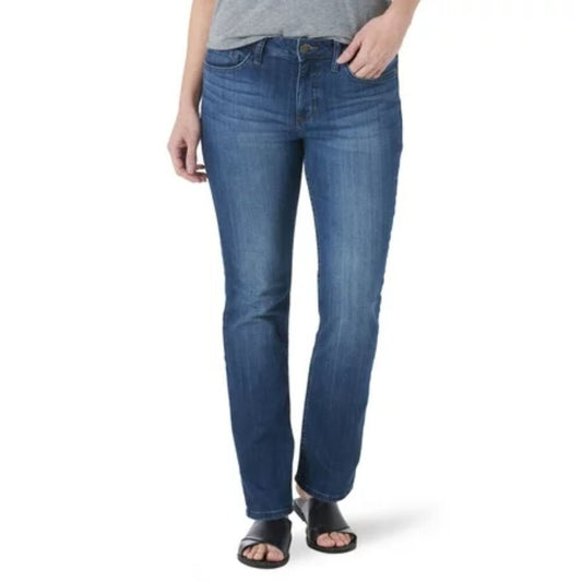 Women's Lee Midrise Straight Leg Jeans - Lagoon Blue - 10M - NWT