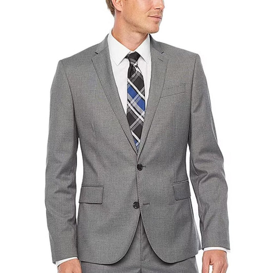 Men's JF J. Ferrar Ultra Comfort Super Slim Fit Suit Jacket - Med Gray - 42S-NWT